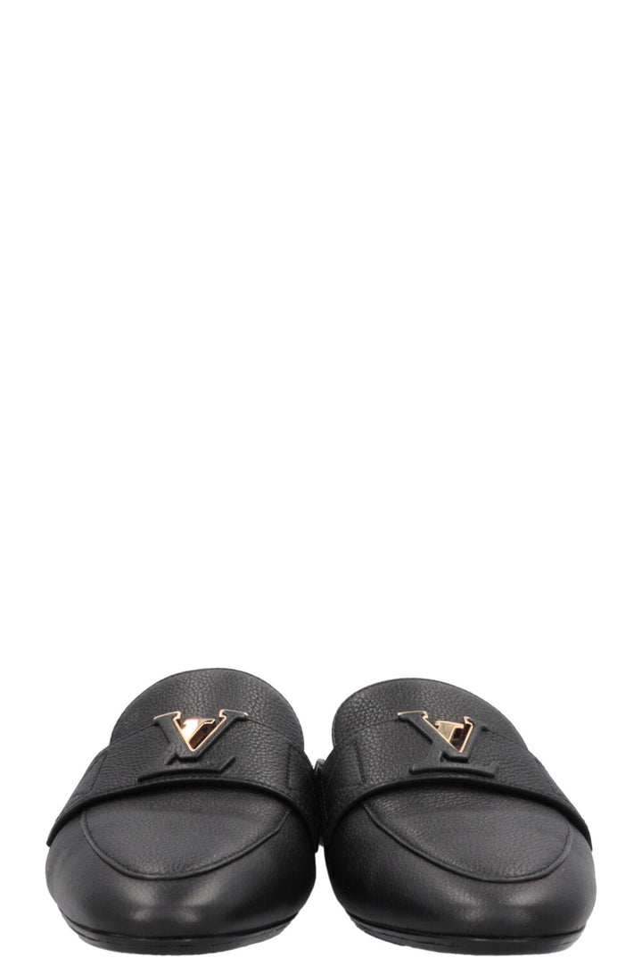 LOUIS VUITTON Mare Loafers Leather Black