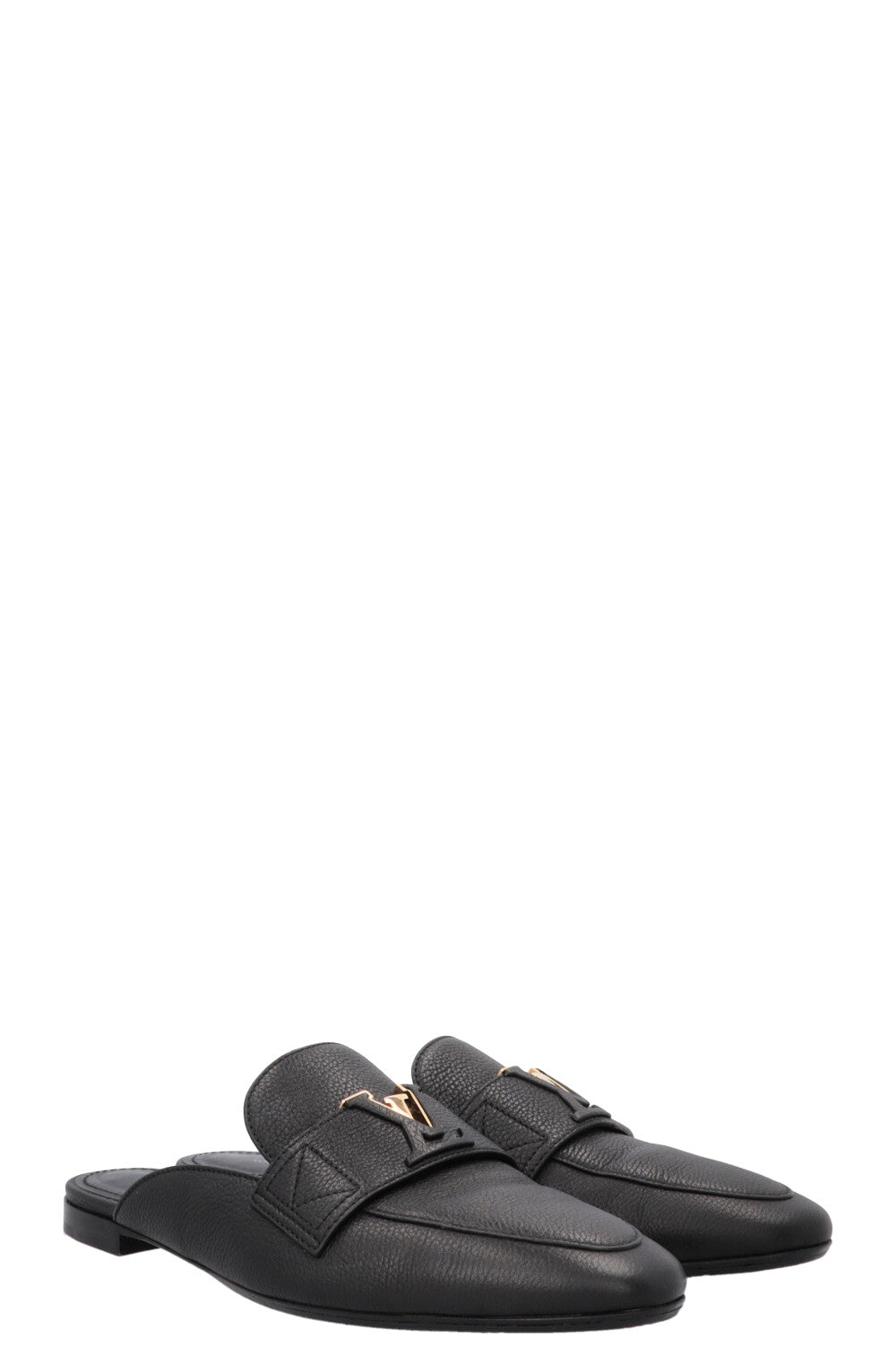 LOUIS VUITTON Mare Loafers Leather Black