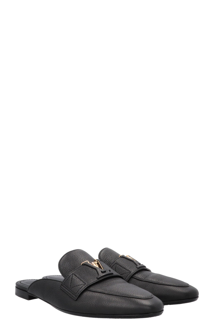 LOUIS VUITTON Mare Loafers Leather Black