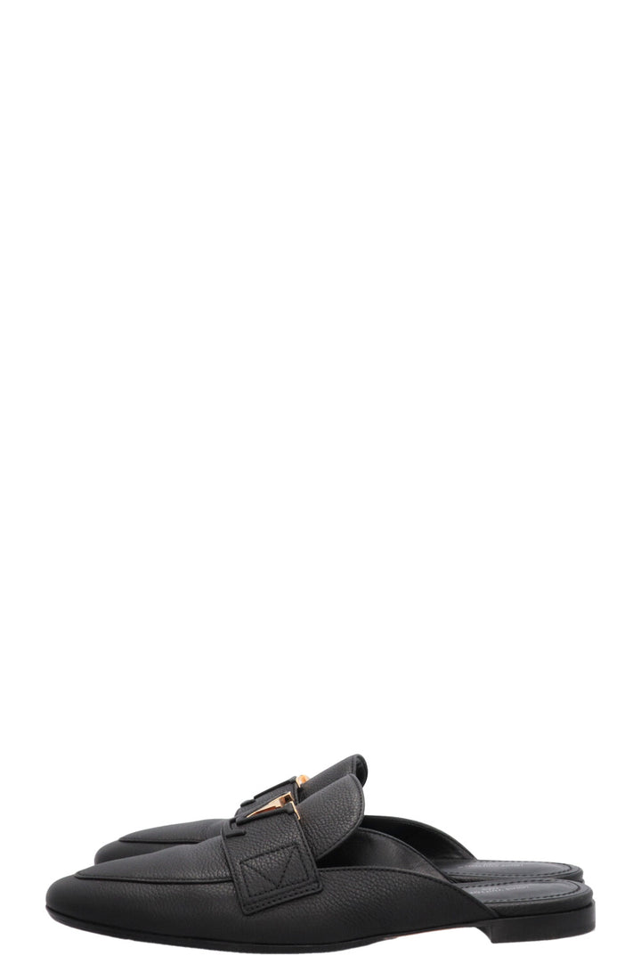 LOUIS VUITTON Mare Loafers Leather Black