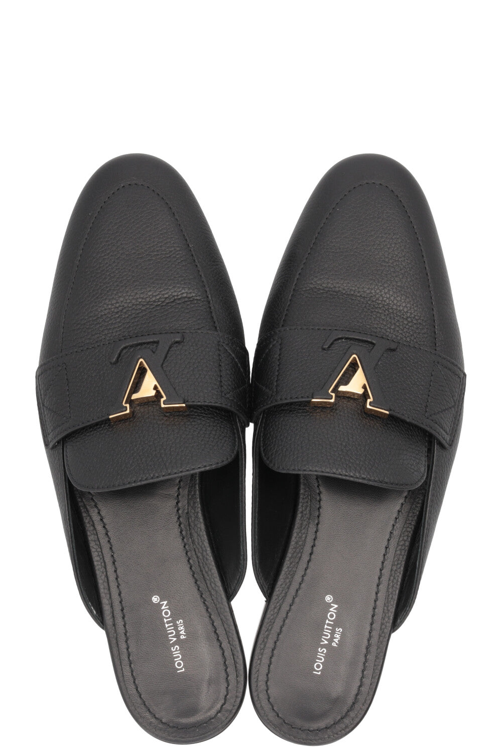 LOUIS VUITTON Mare Loafers Leather Black
