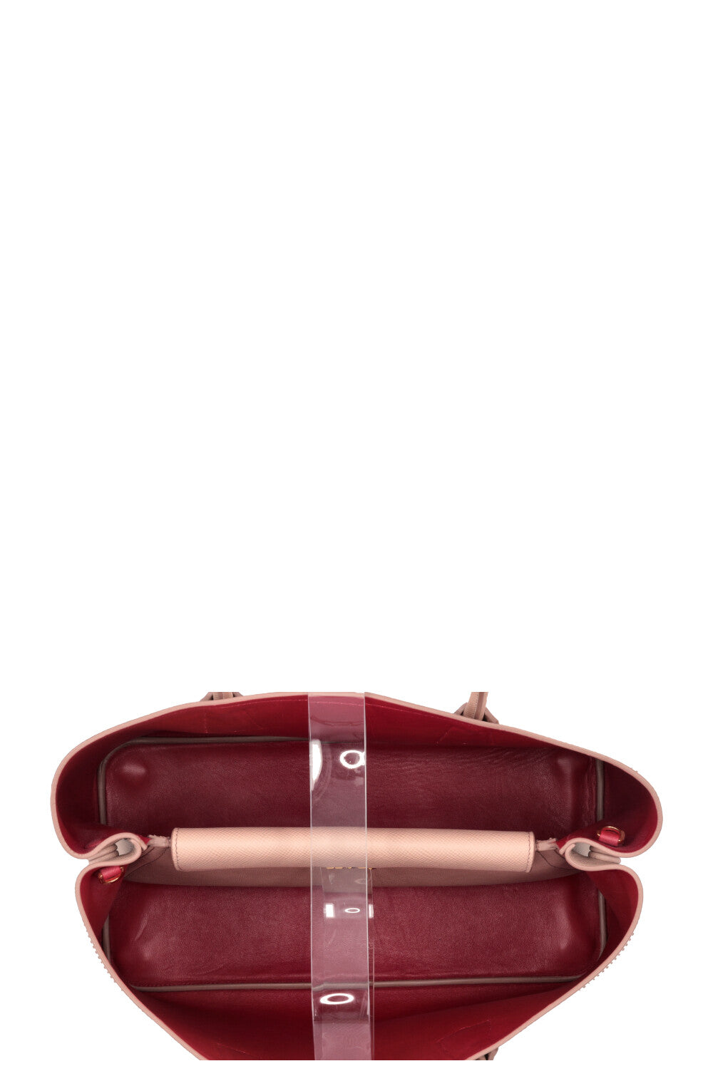 PRADA Large Double Tote Bag Nude Saffiano