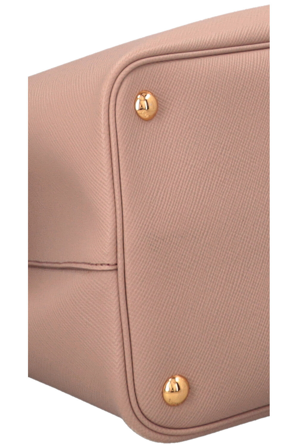 PRADA Large Double Tote Bag Nude Saffiano