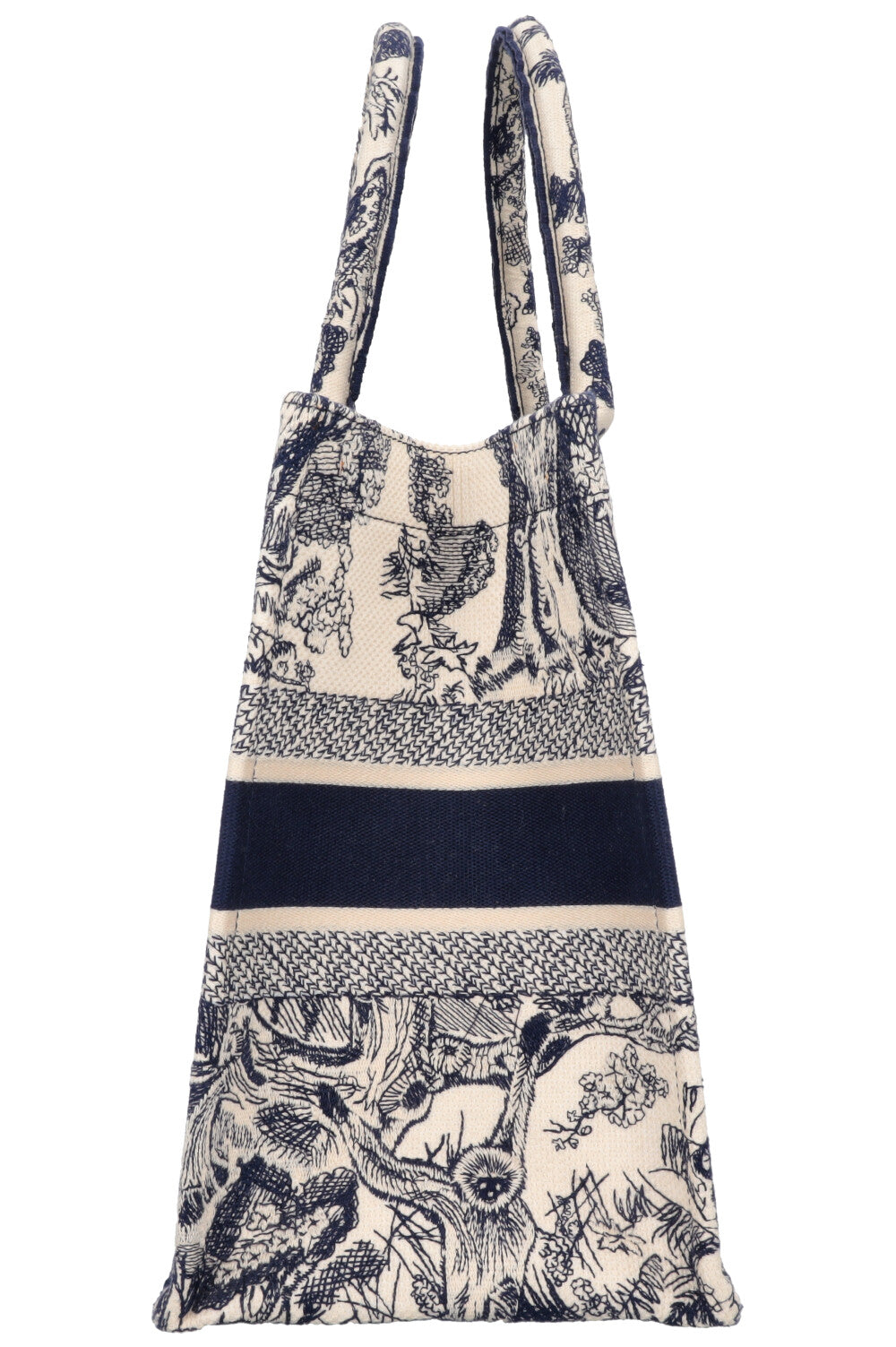 CHRISTIAN DIOR Medium Book Tote Toile De Jouy Blue