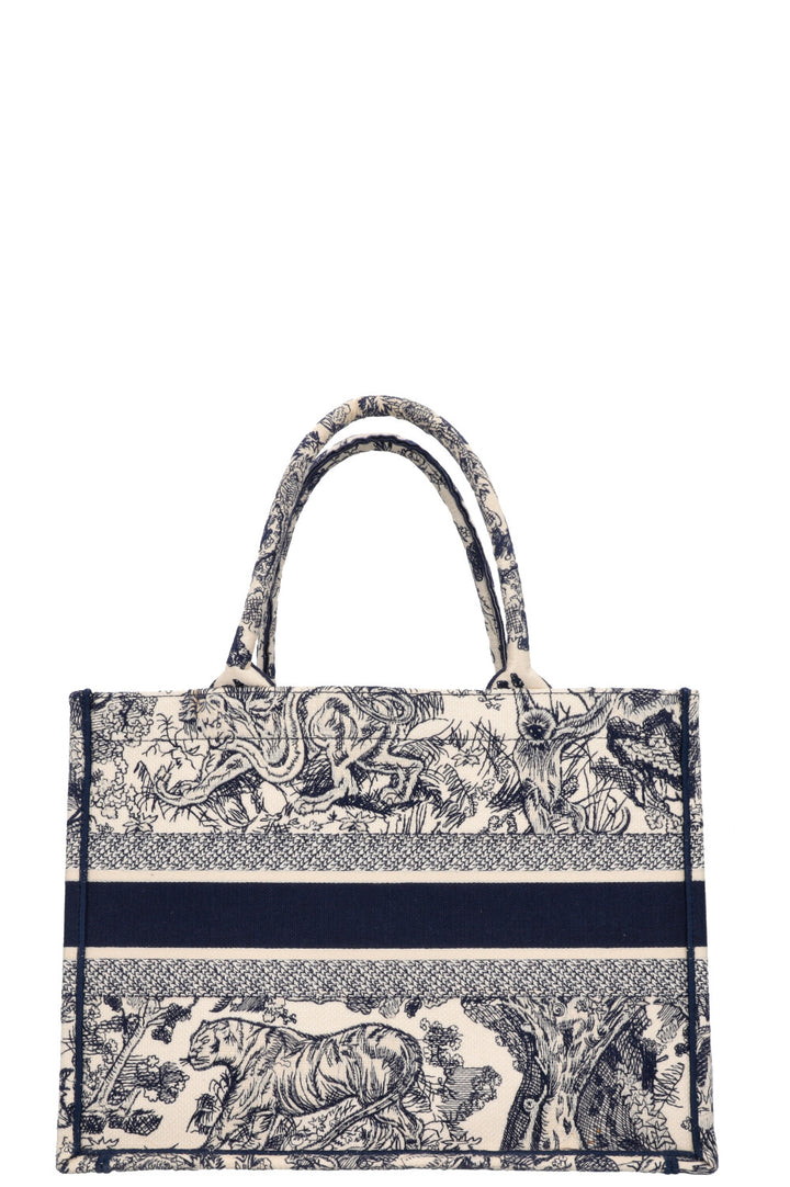 CHRISTIAN DIOR Medium Book Tote Toile De Jouy Blue
