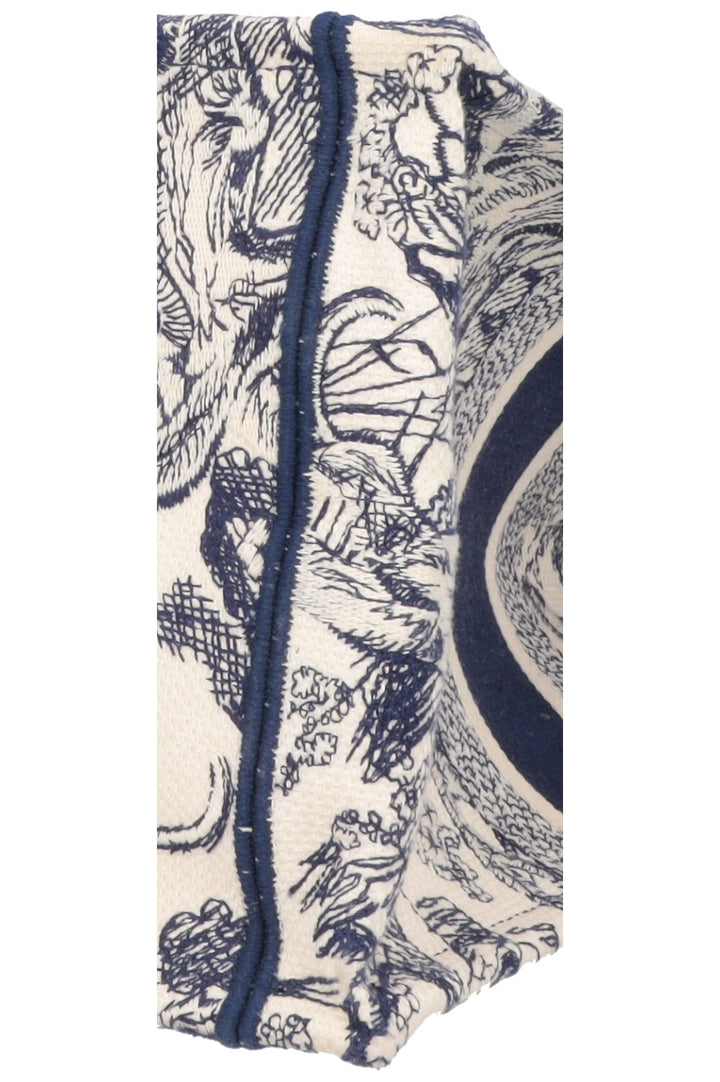 CHRISTIAN DIOR Medium Book Tote Toile De Jouy Blue