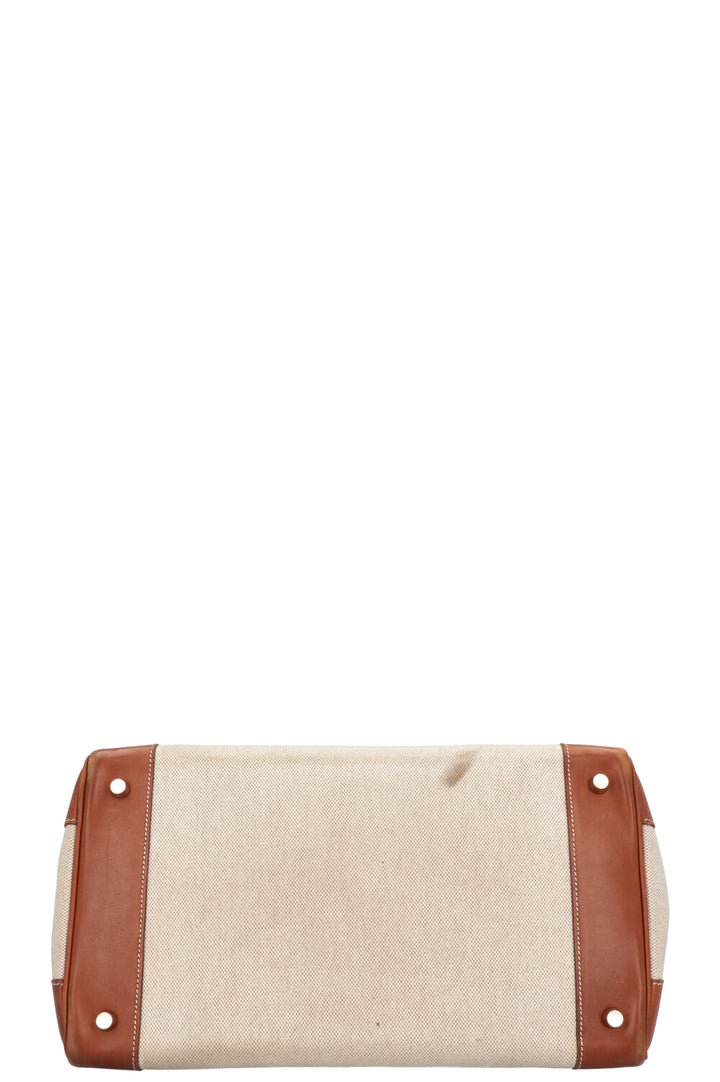 HERMÈS Toile Birkin 35 Veau Barenia Canvas