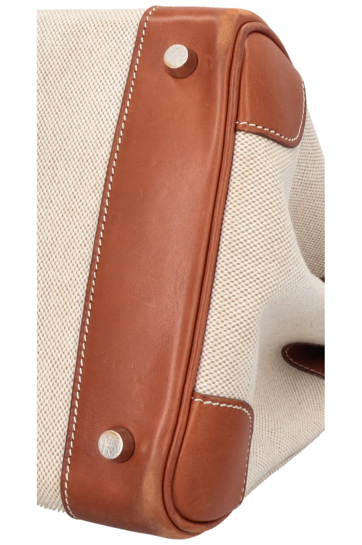 HERMÈS Toile Birkin 35 Veau Barenia Canvas