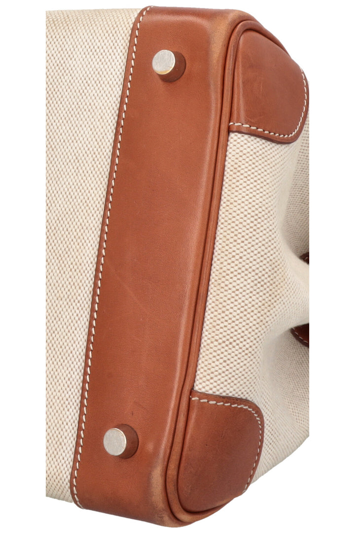 HERMÈS Toile Birkin 35 Veau Barenia Canvas