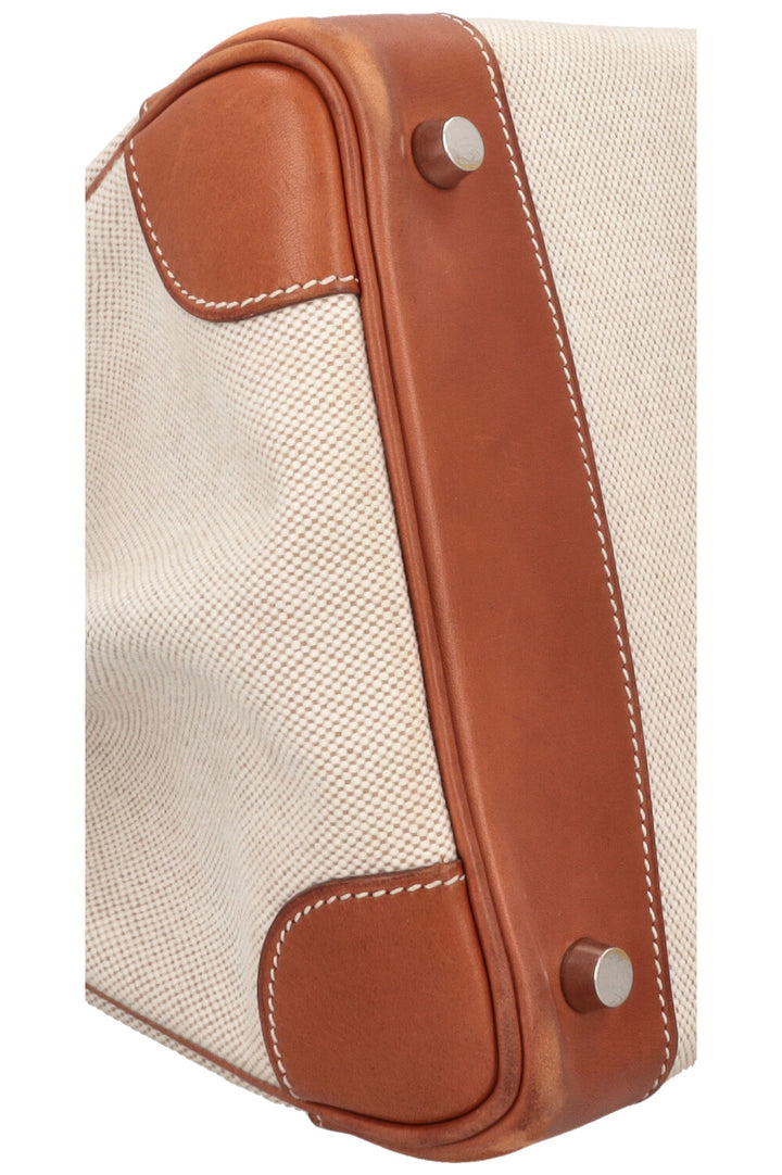 HERMÈS Toile Birkin 35 Veau Barenia Canvas