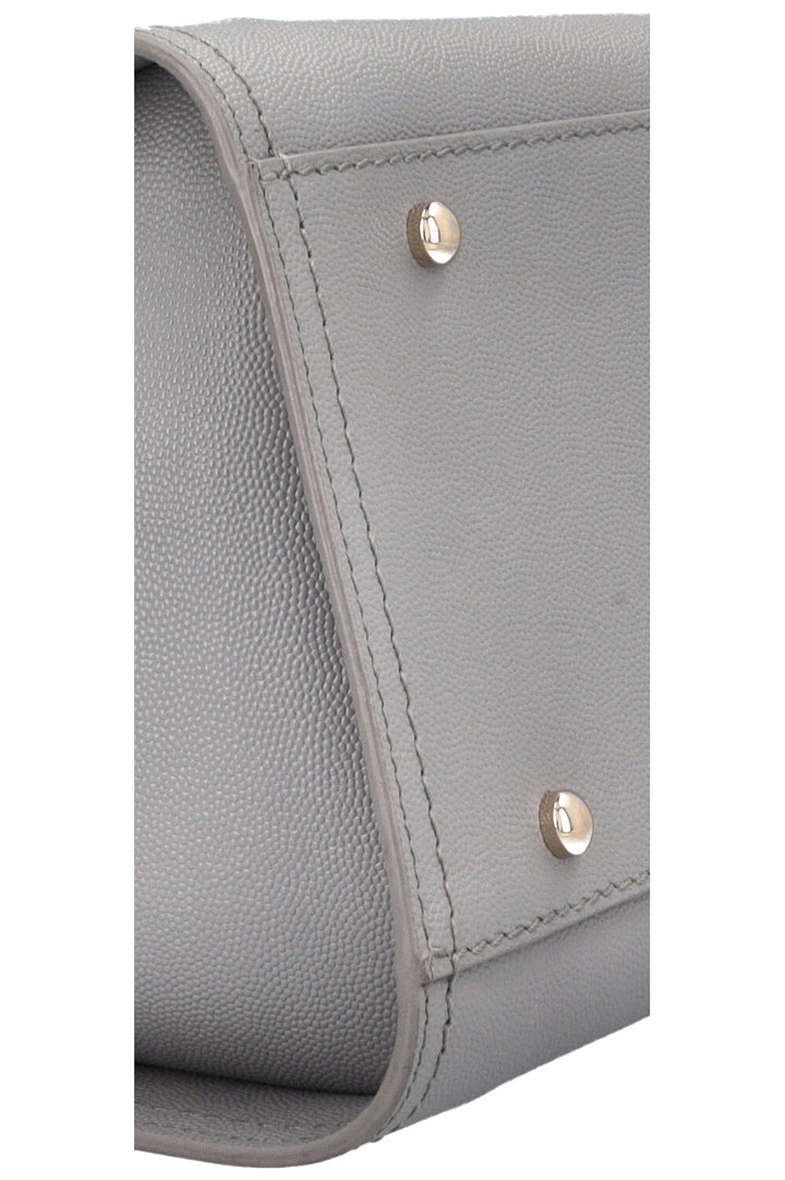 CHANEL Medium Deauville Bag Studded Leather Grey