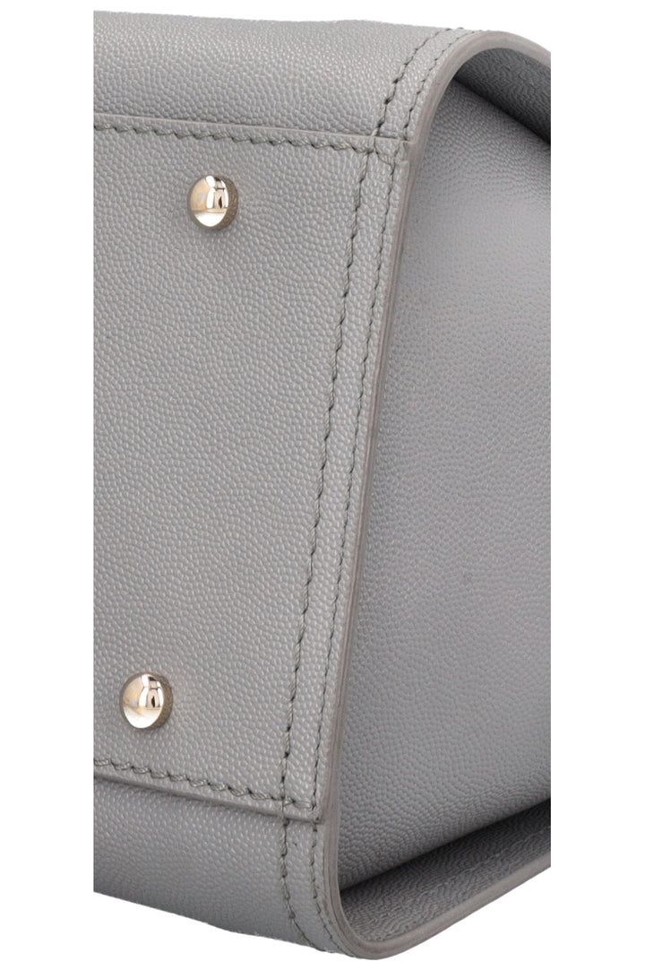 CHANEL Medium Deauville Bag Studded Leather Grey