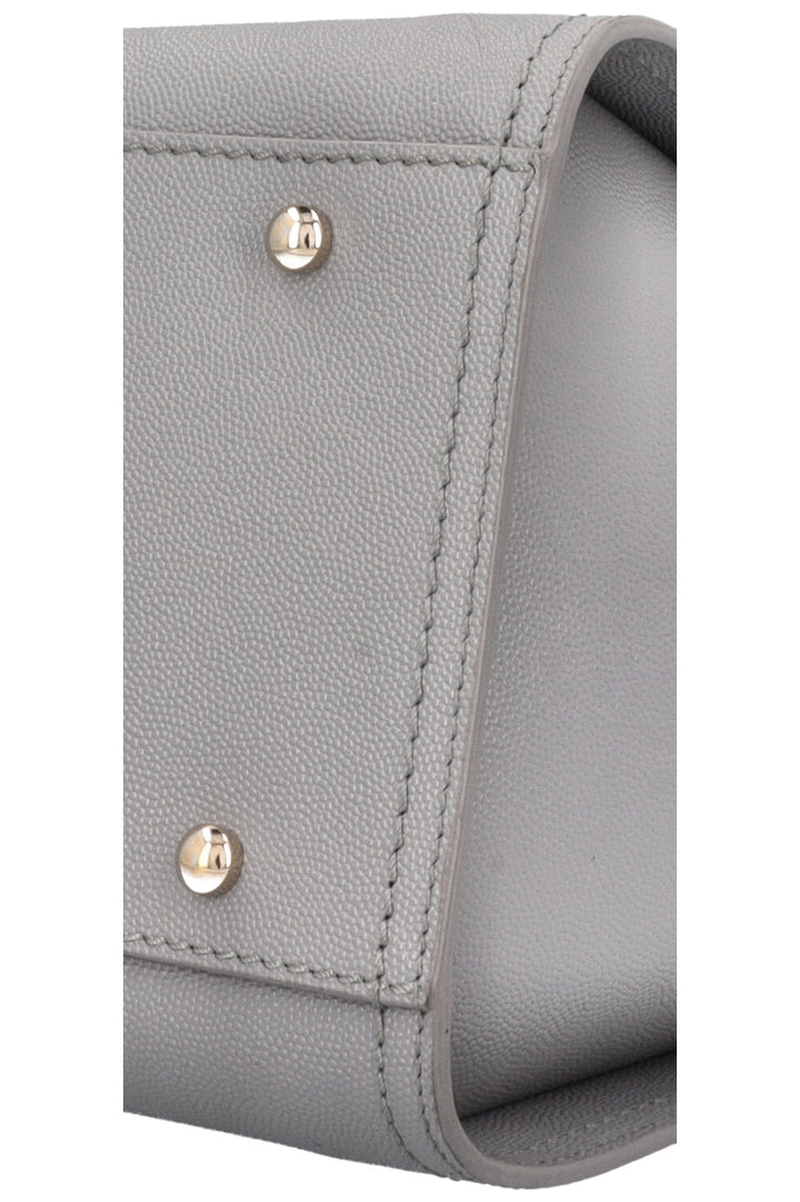 CHANEL Medium Deauville Bag Studded Leather Grey