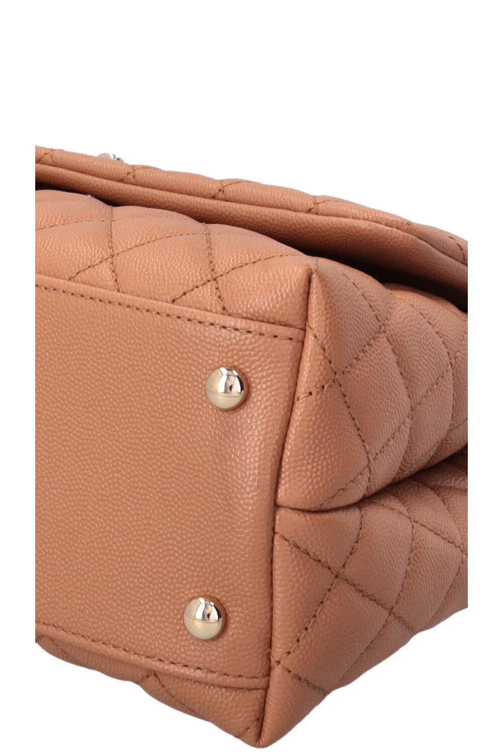 CHANEL Coco Handle Bag Caviar Lizard Beige