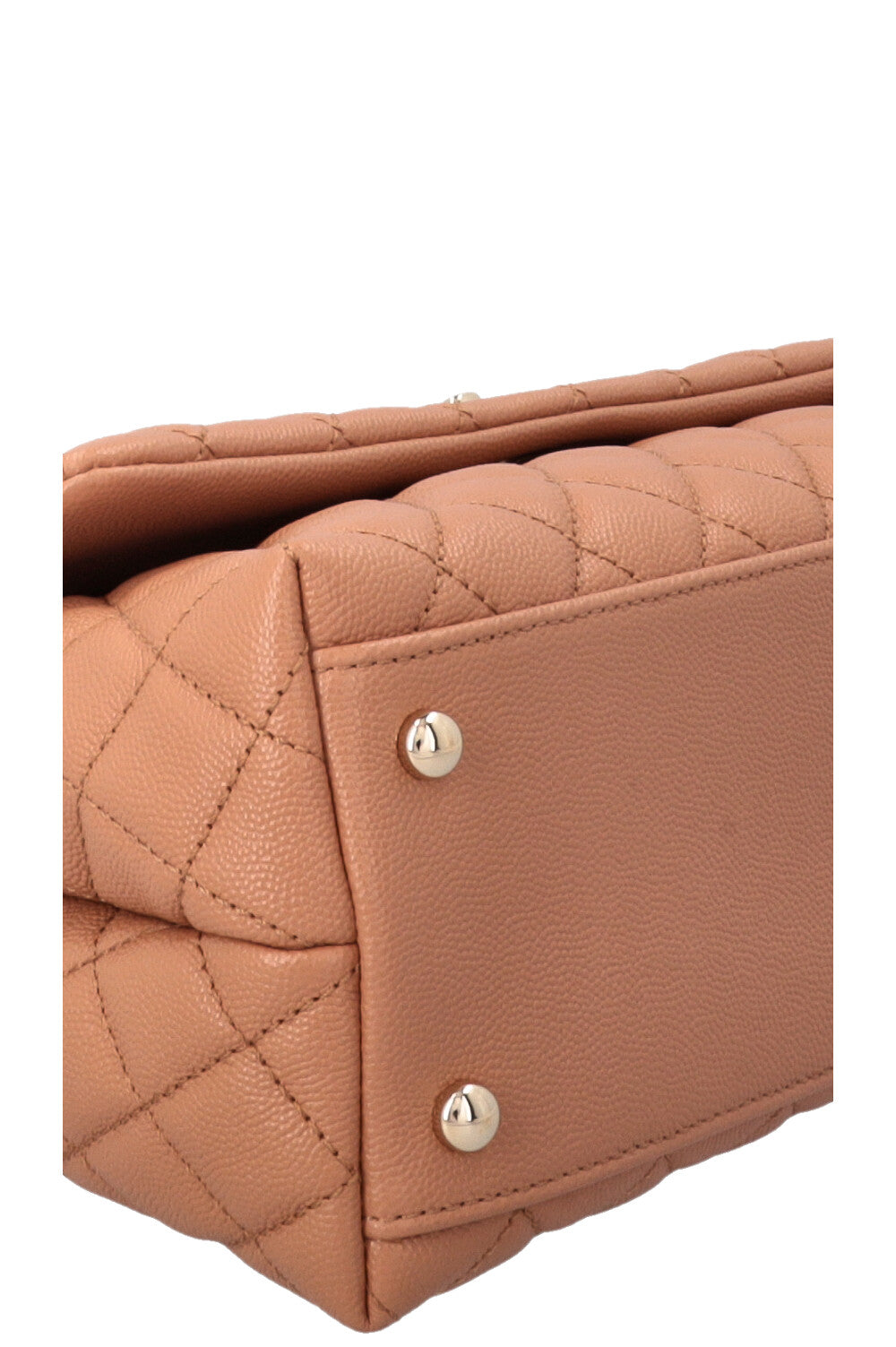 CHANEL Coco Handle Bag Caviar Lizard Beige