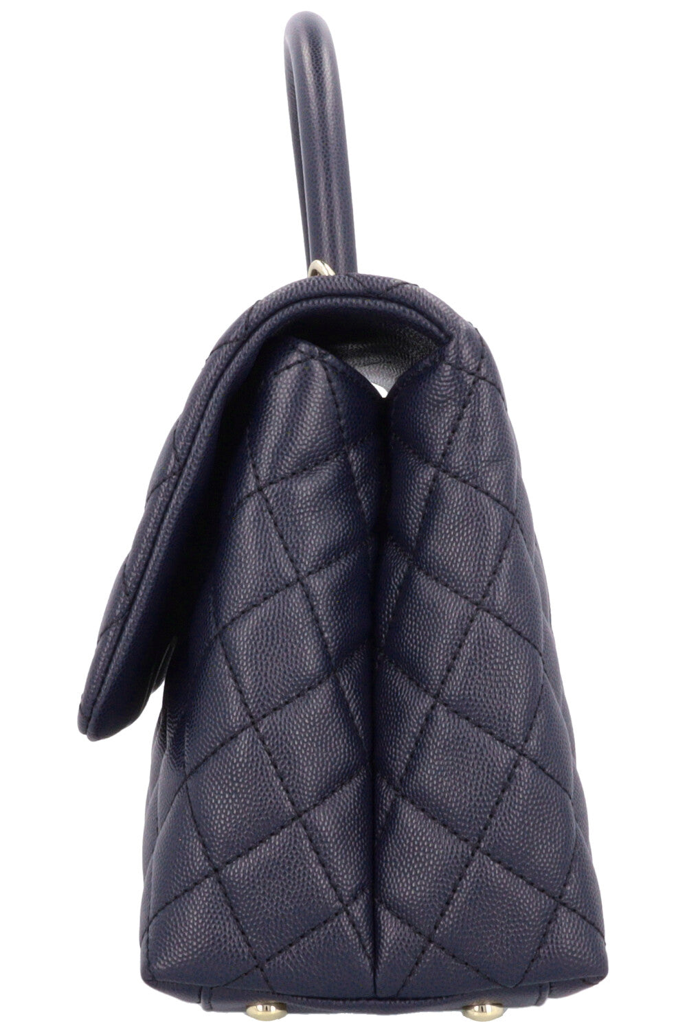 CHANEL Coco Handle Bag Caviar Blue