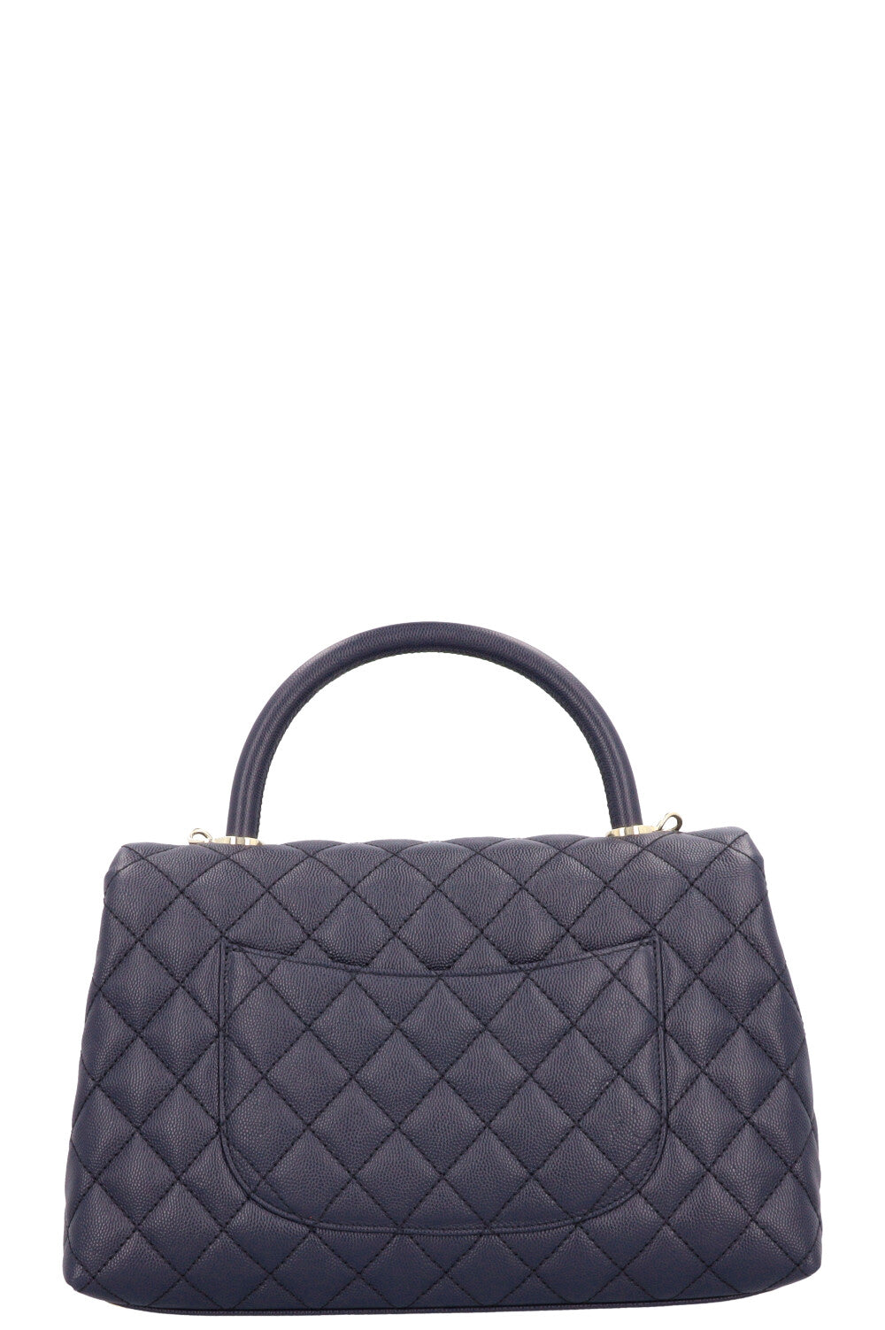 CHANEL Coco Handle Bag Caviar Blue