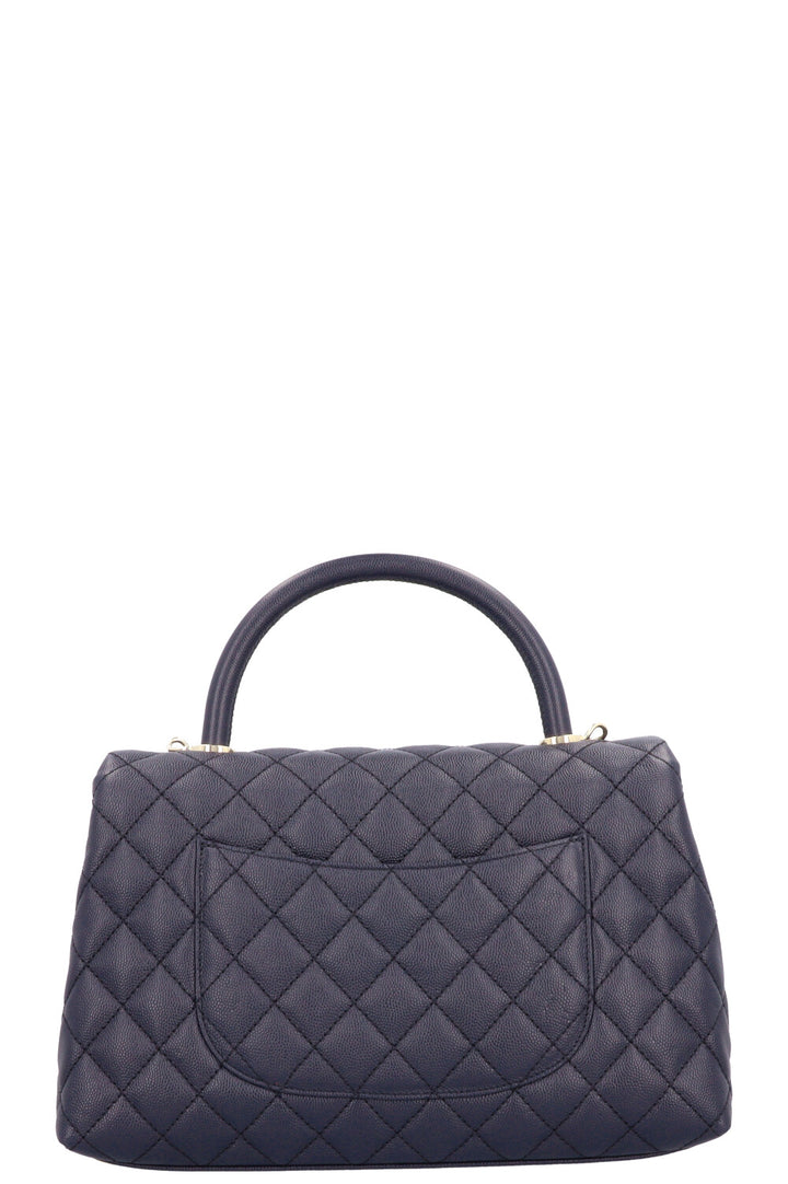 CHANEL Coco Handle Bag Caviar Blue
