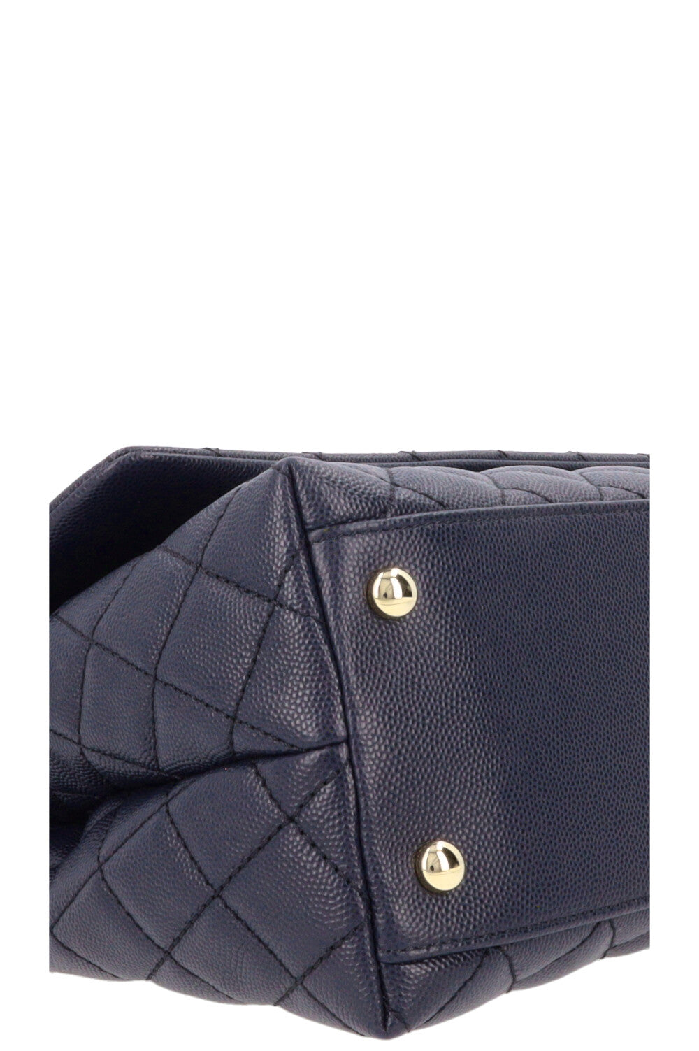 CHANEL Coco Handle Bag Caviar Blue