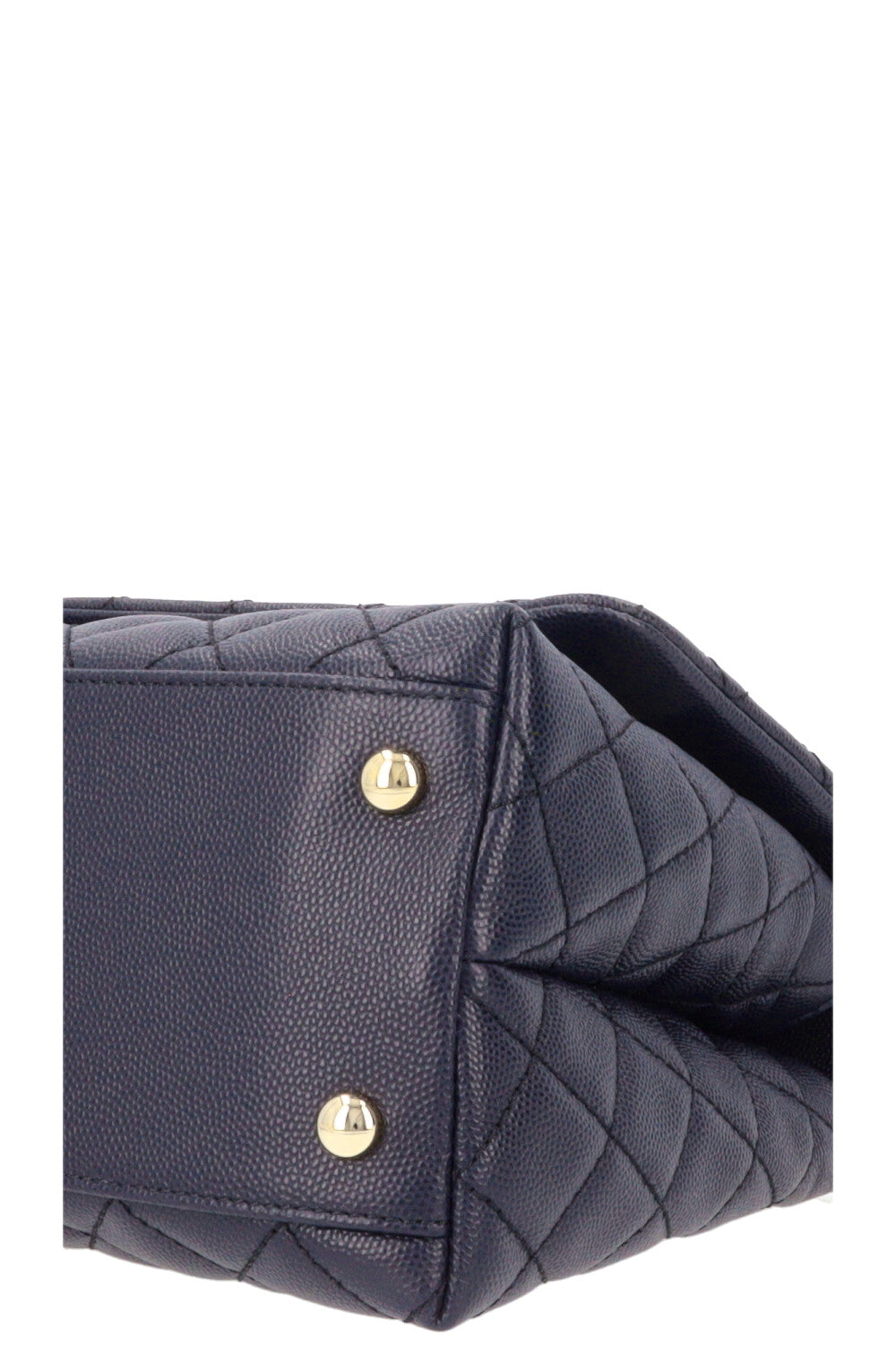 CHANEL Coco Handle Bag Caviar Blue