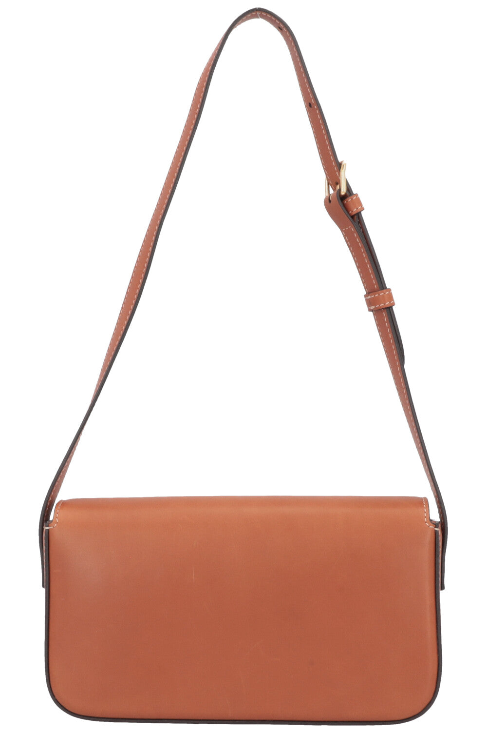 CELINE Claude Shoulder Bag Natural Leather Tan