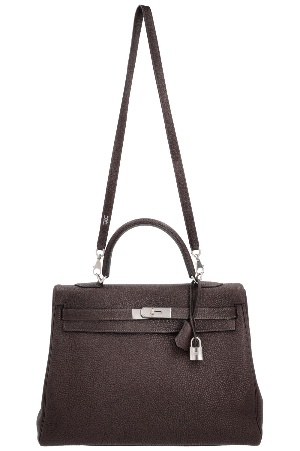 HERMÈS Kelly 32 Retourne Togo Chocolat