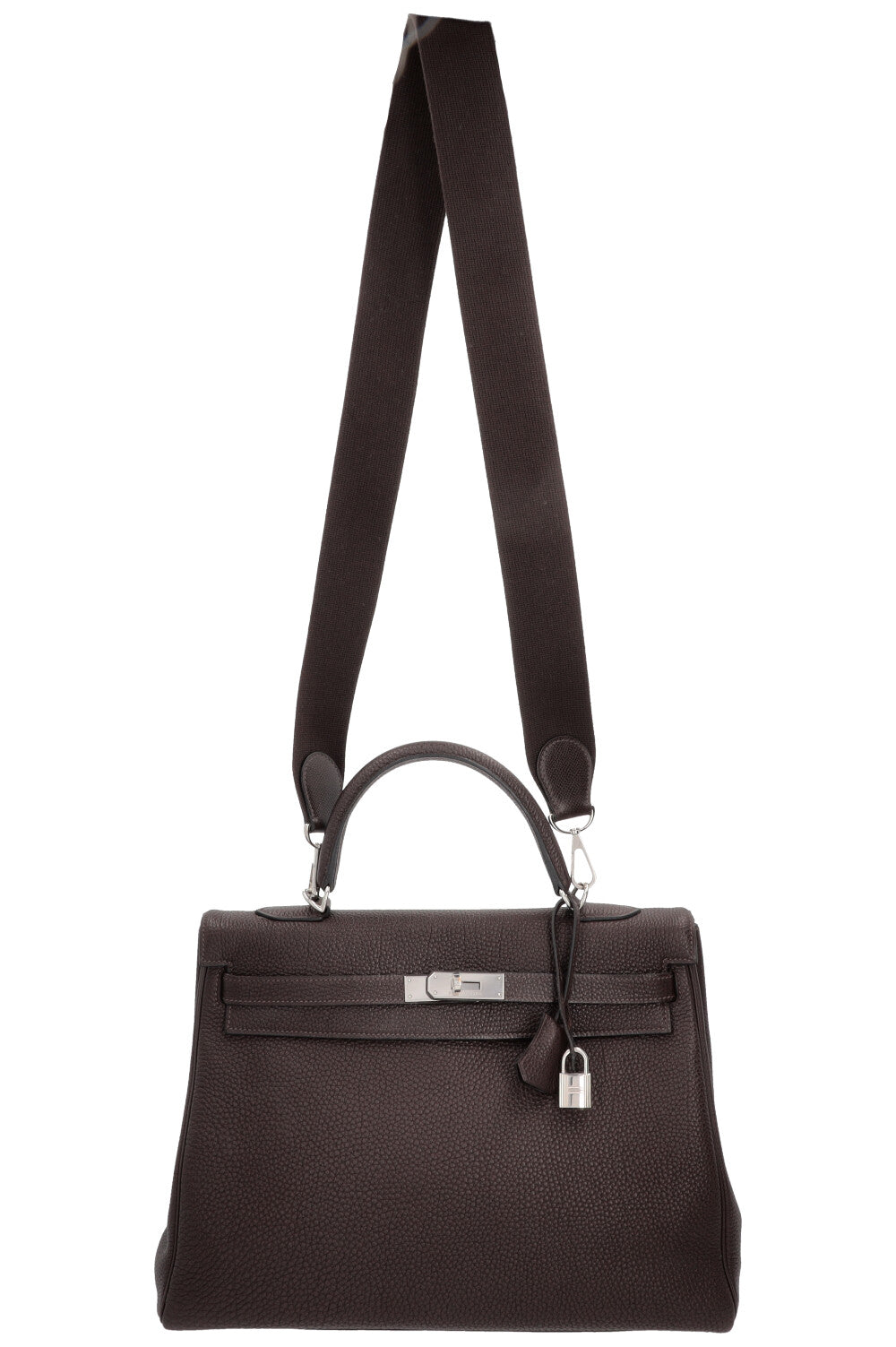 HERMÈS Kelly 32 Retourne Togo Chocolat