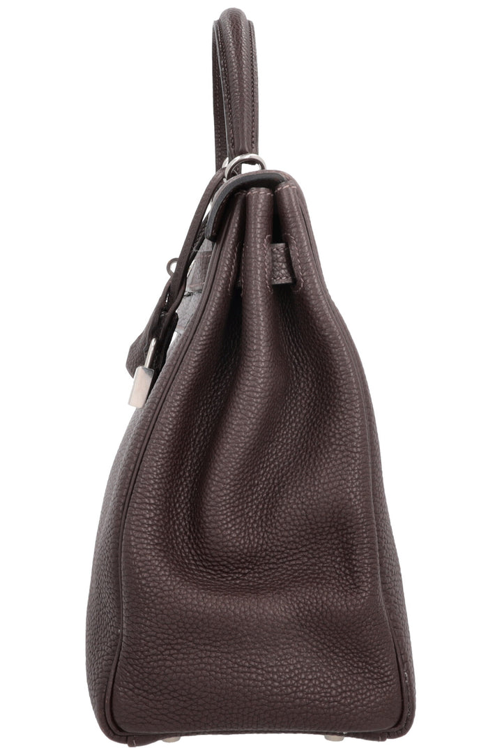 HERMÈS Kelly 32 Retourne Togo Chocolat