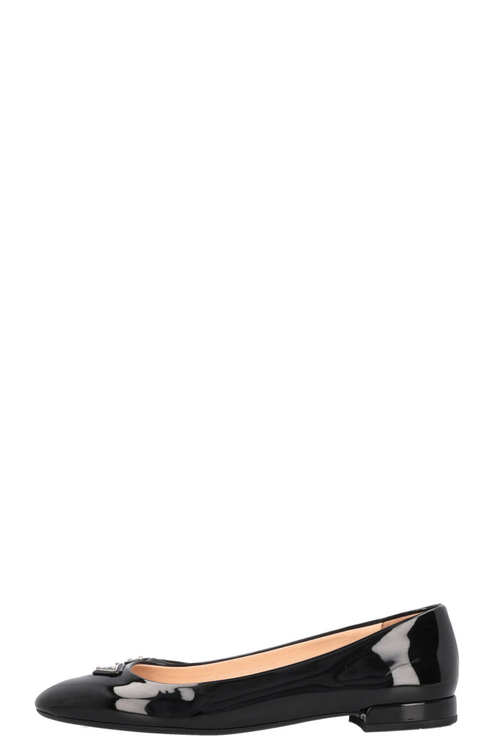 PRADA Ballet Flats Patent Black