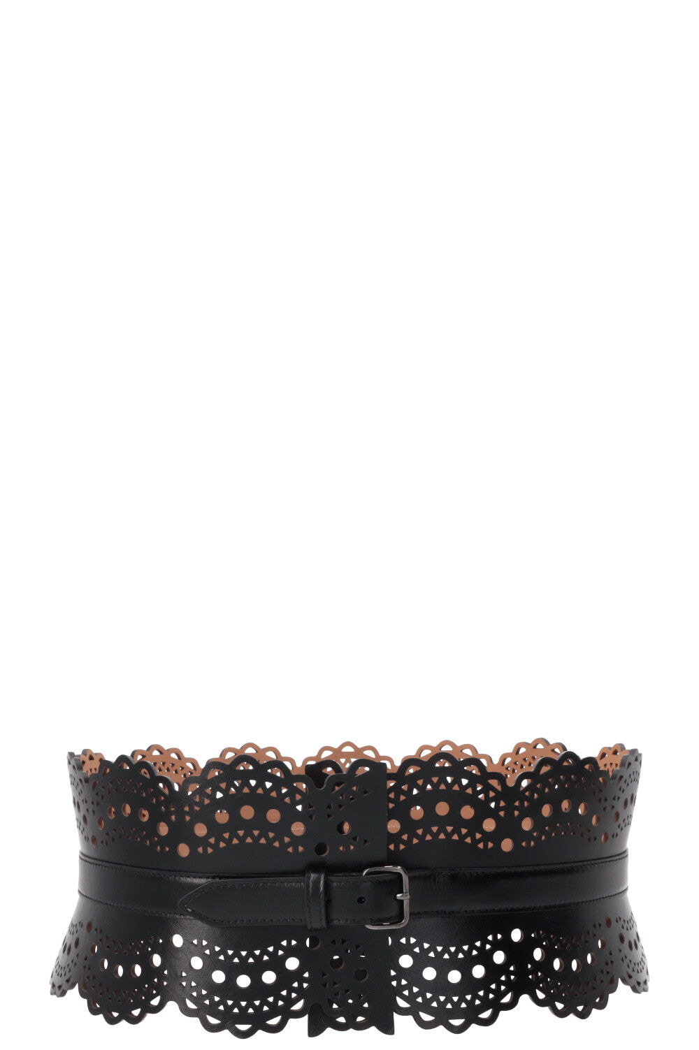 ALAÏA Laser Cut Belt Black