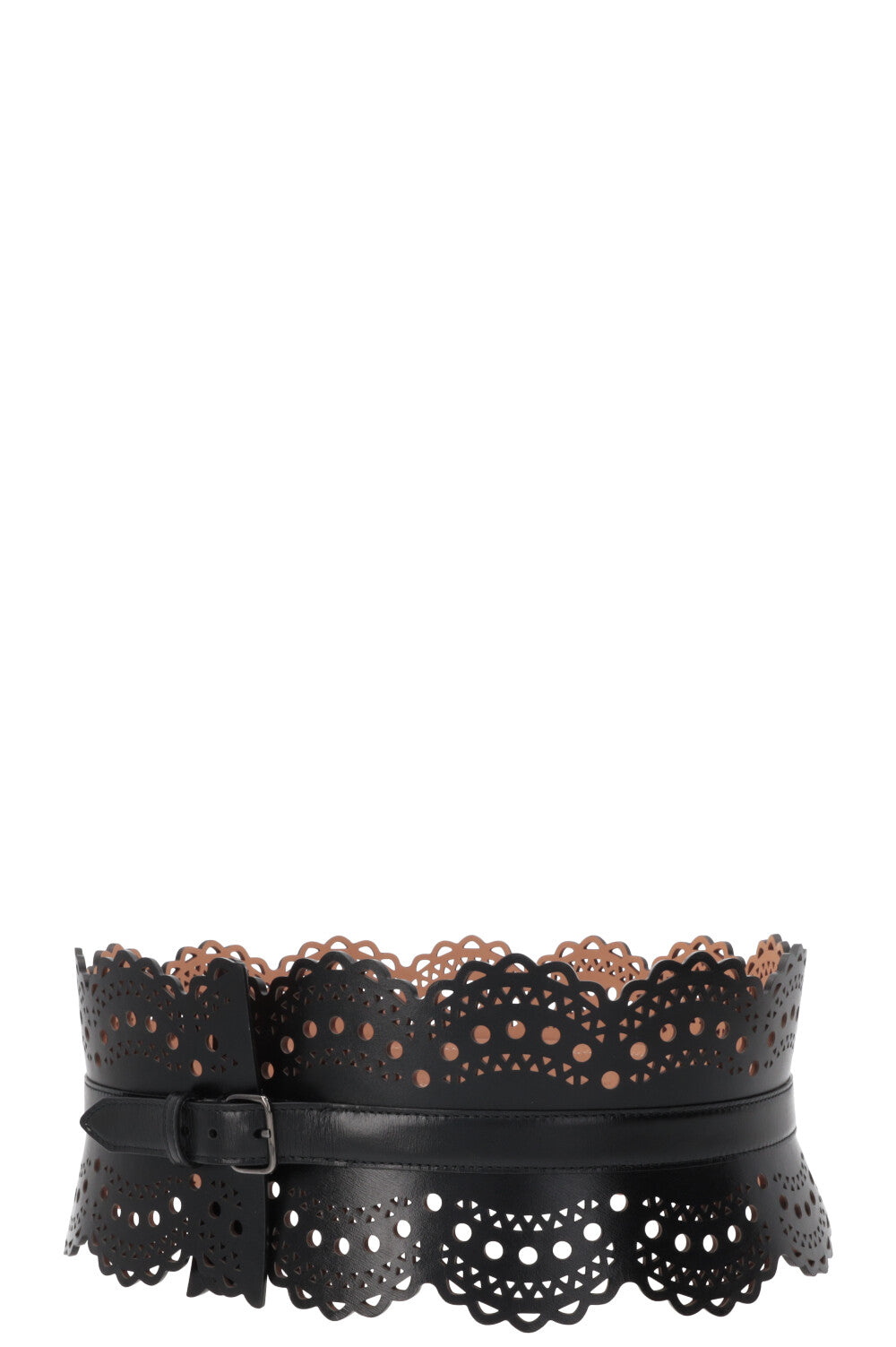 ALAÏA Laser Cut Belt Black