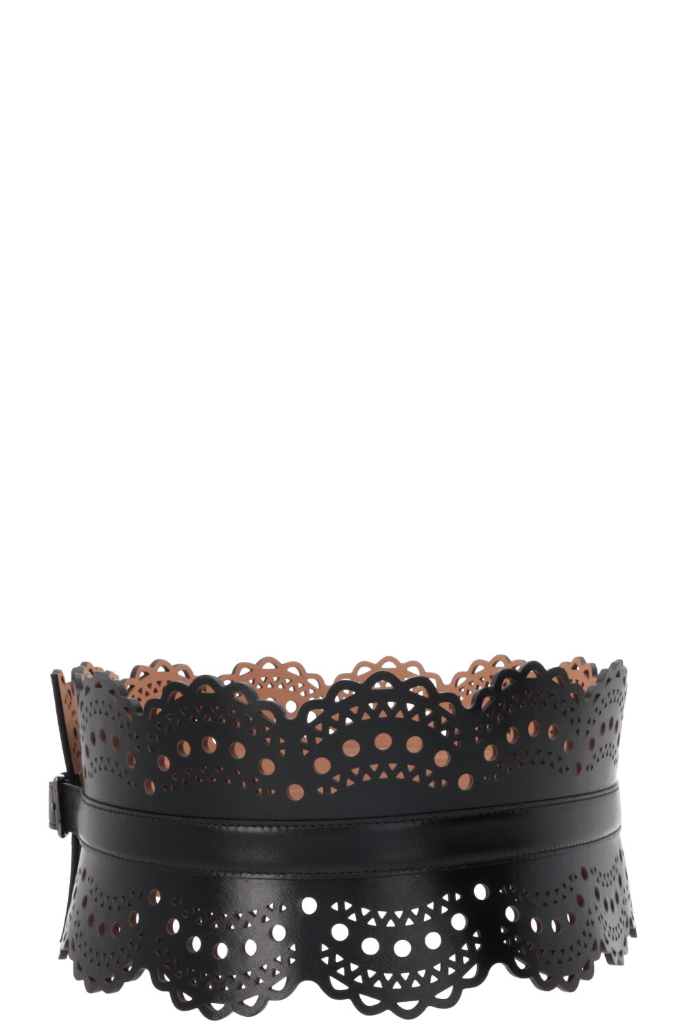 ALAÏA Laser Cut Belt Black