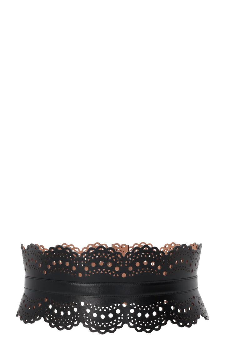 ALAÏA Laser Cut Belt Black