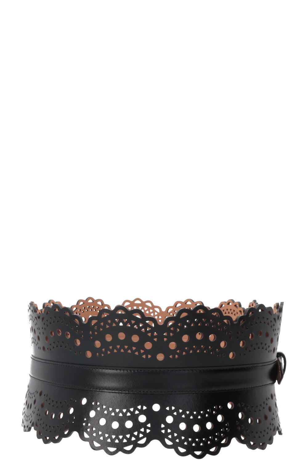 ALAÏA Laser Cut Belt Black