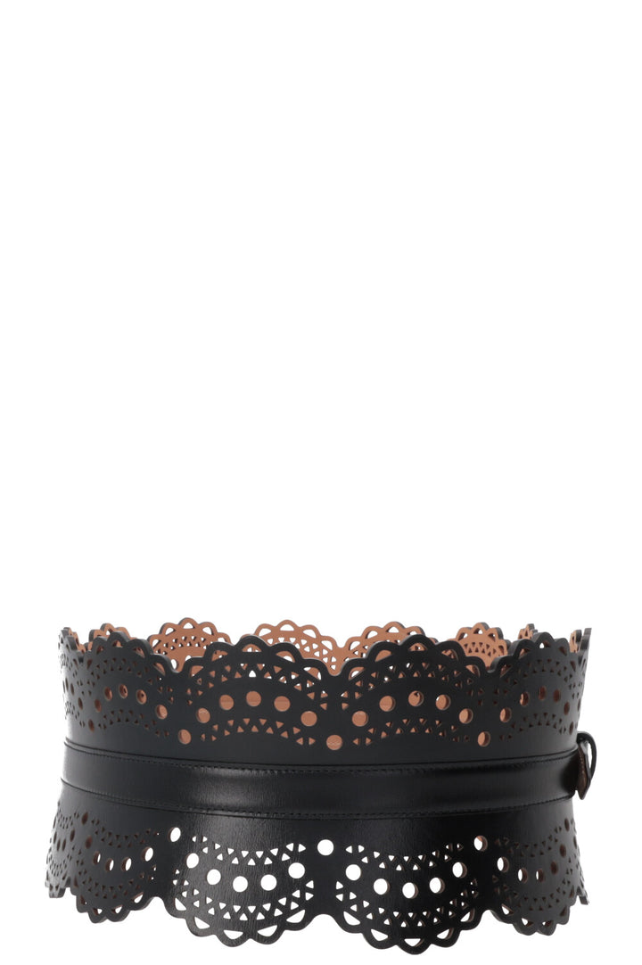 ALAÏA Laser Cut Belt Black