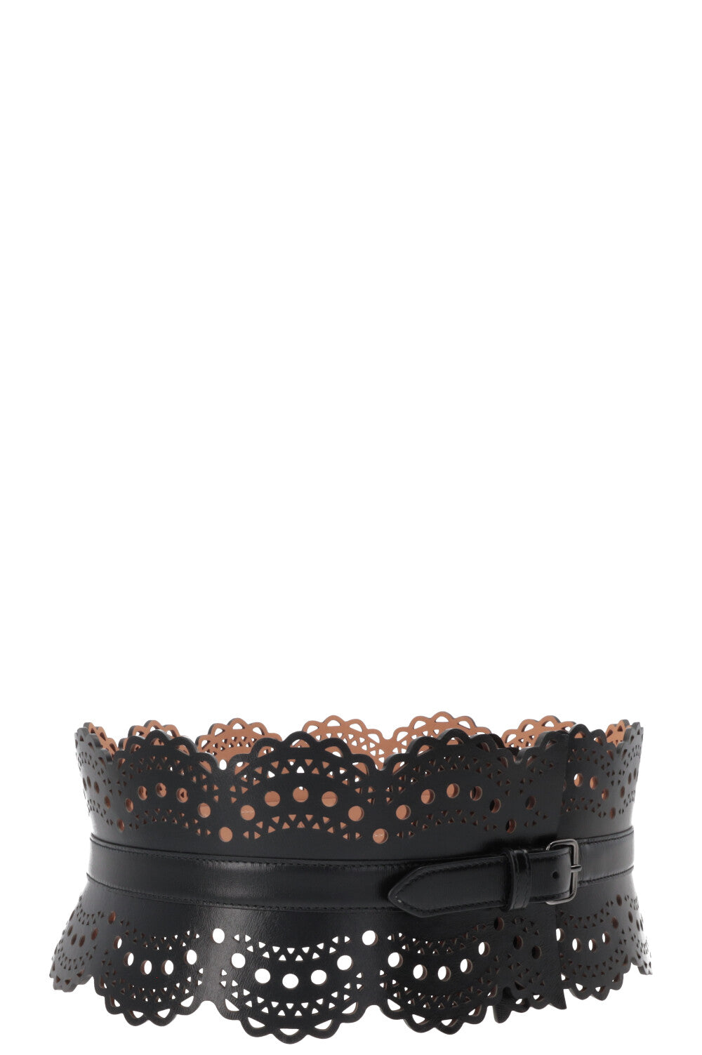 ALAÏA Laser Cut Belt Black