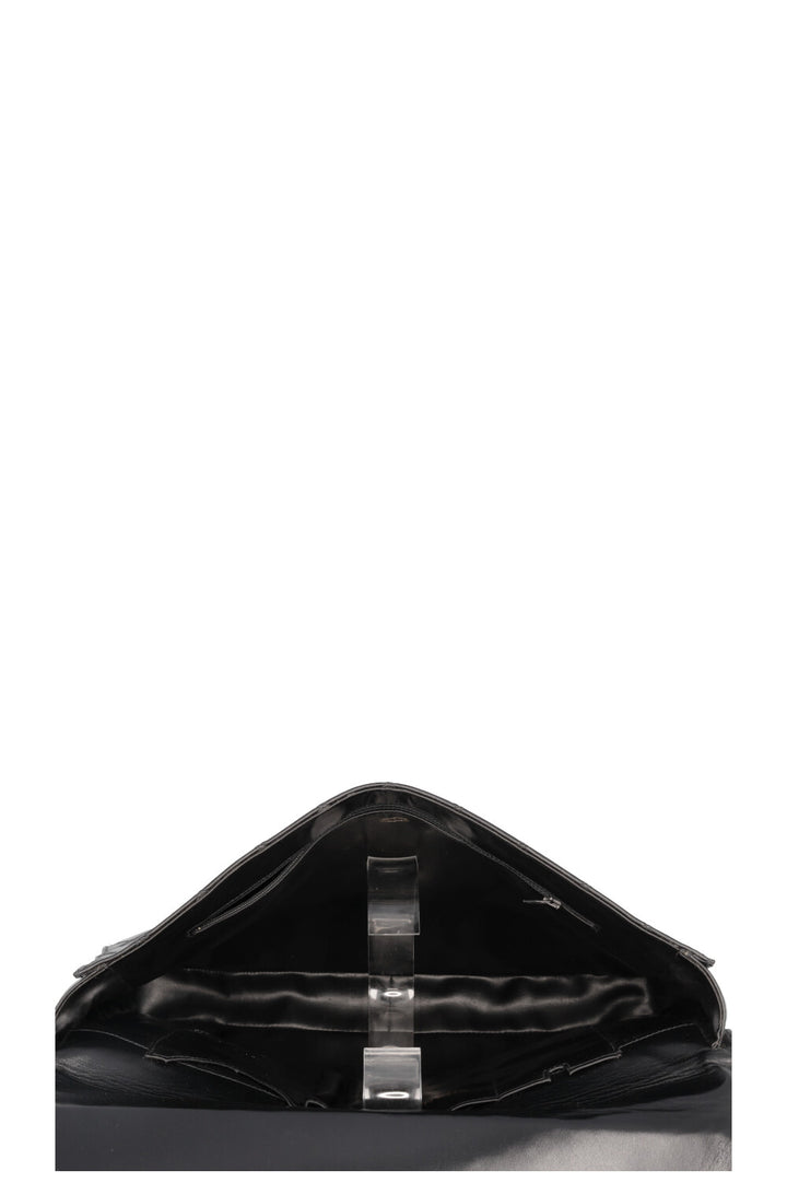 CHANEL Vintage Briefcase Leather Black