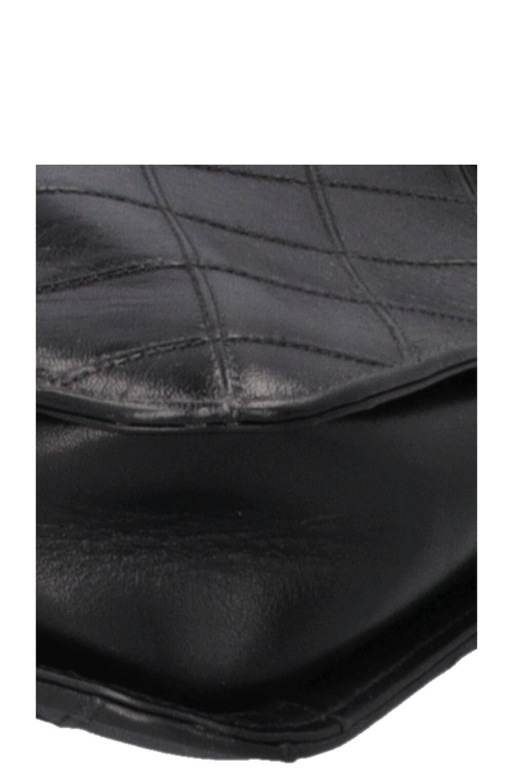 CHANEL Vintage Briefcase Leather Black