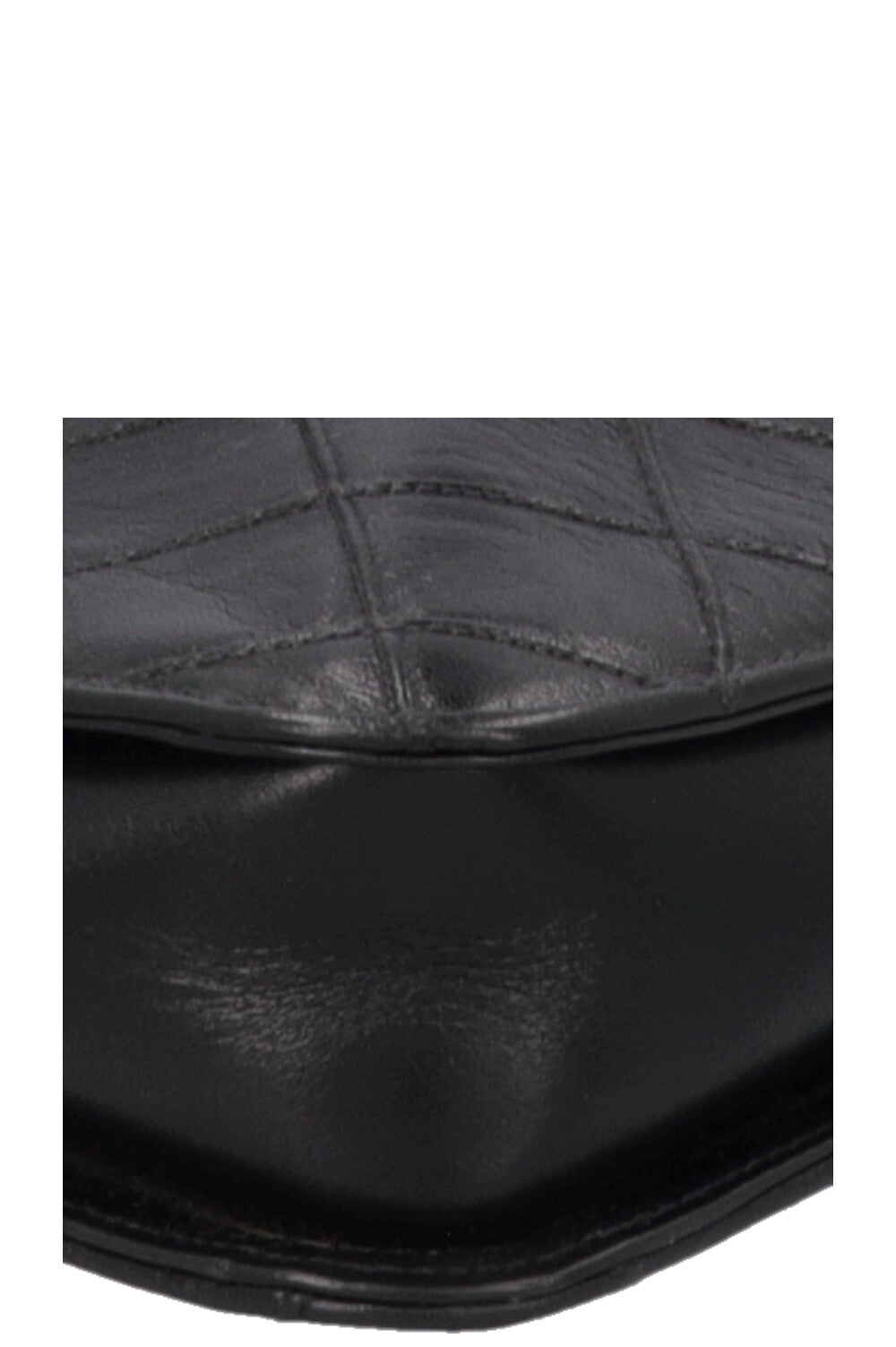 CHANEL Vintage Briefcase Leather Black