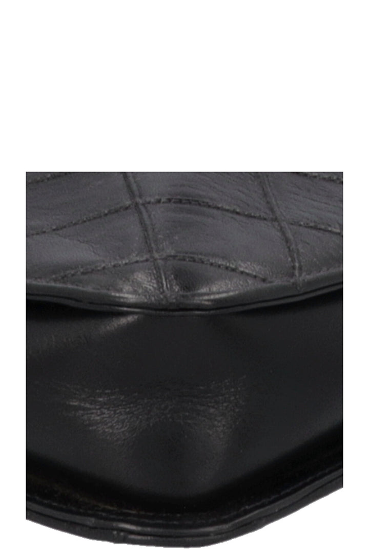 CHANEL Vintage Briefcase Leather Black