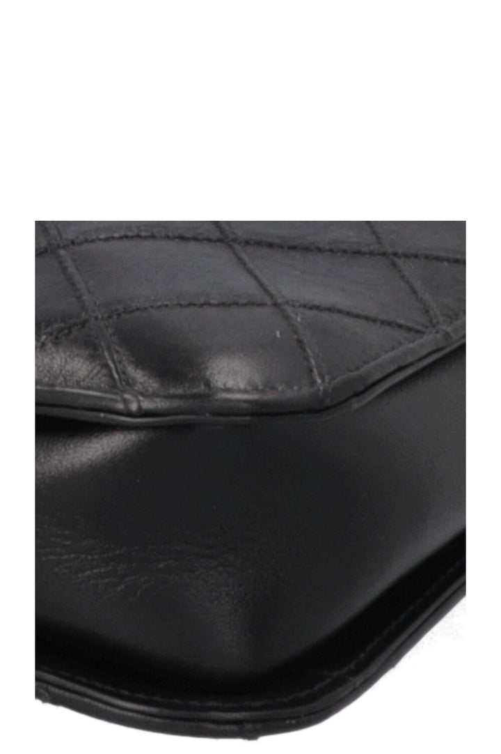 CHANEL Vintage Briefcase Leather Black