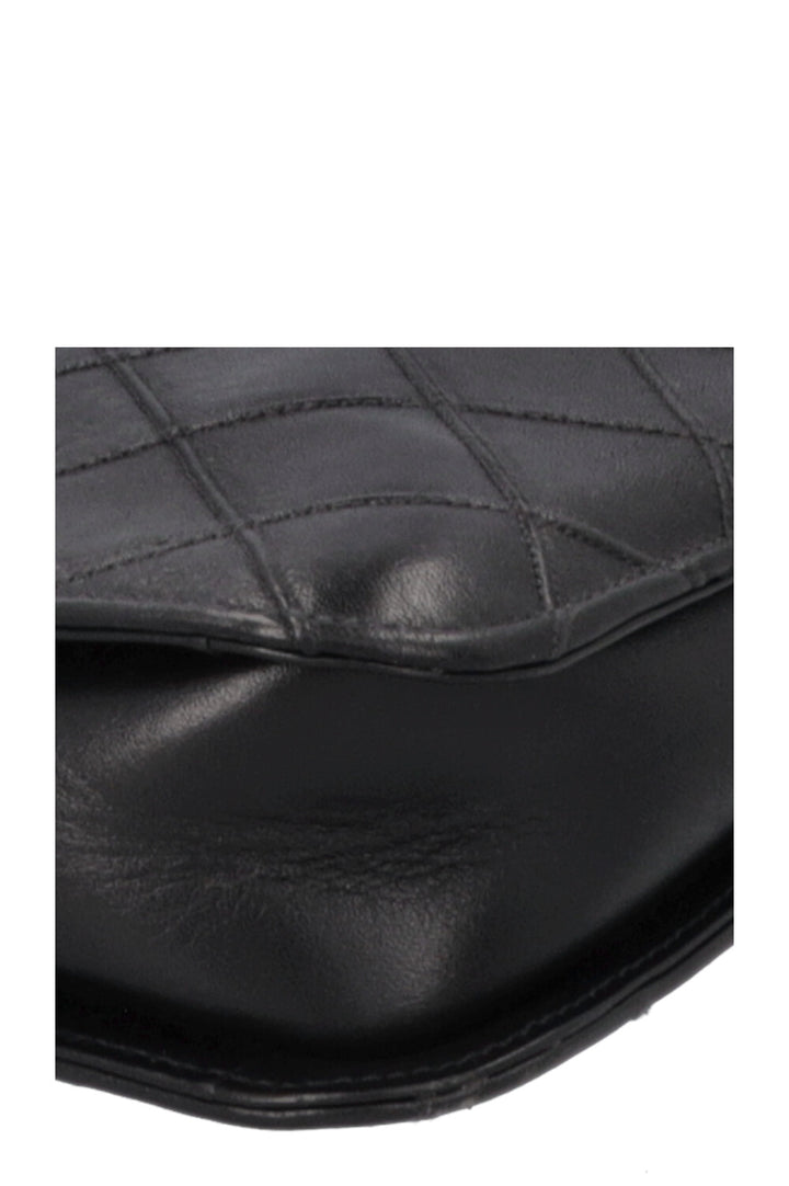 CHANEL Vintage Briefcase Leather Black