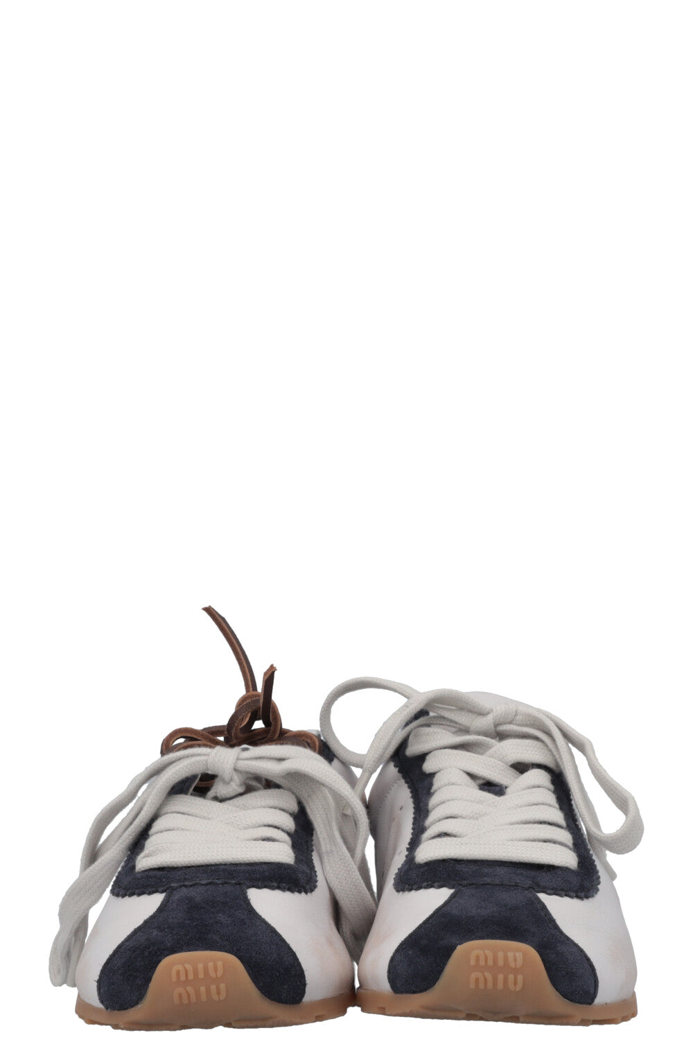 MIUMIU Plume Sneakers Leather Blue White
