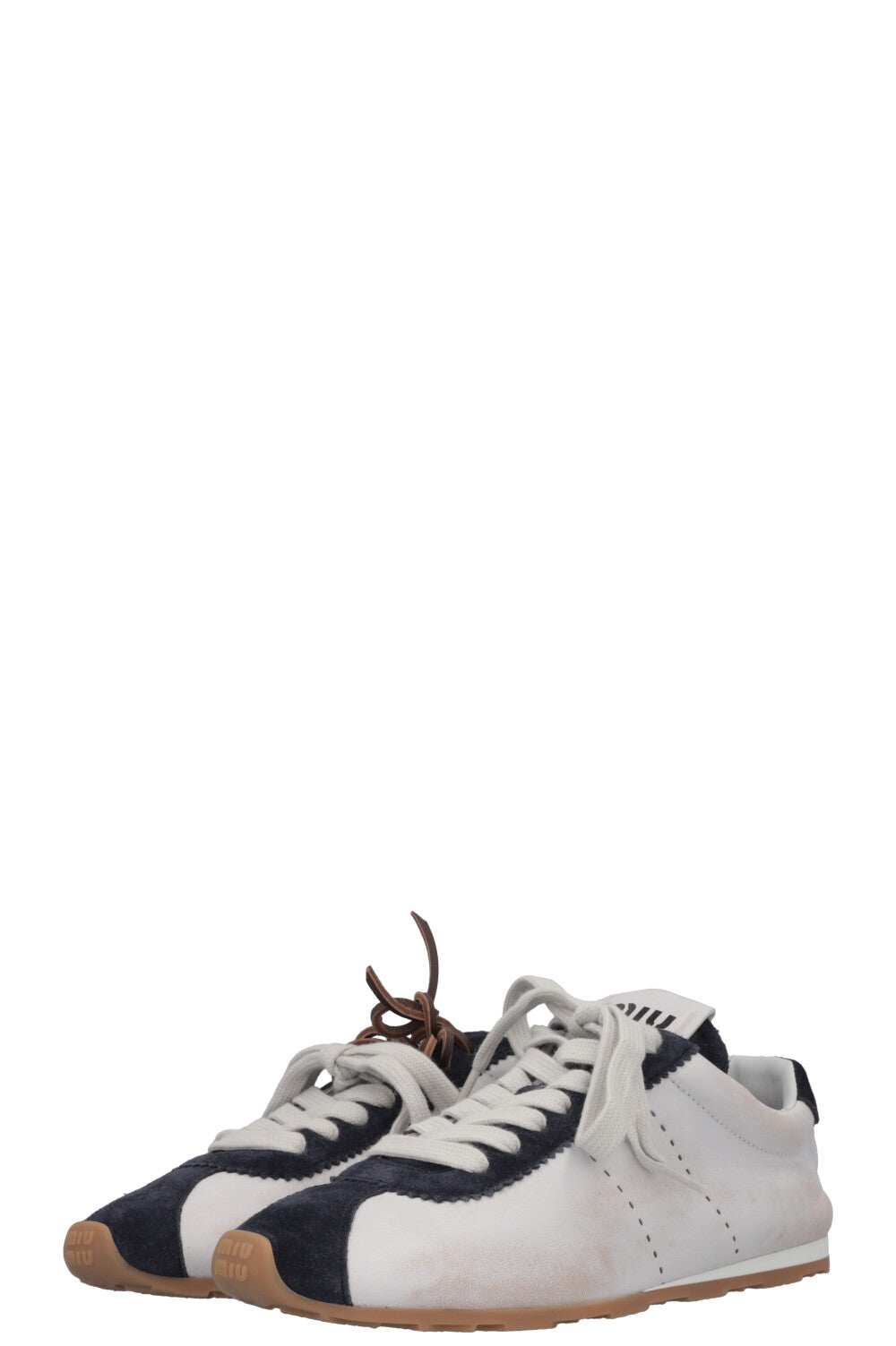 MIUMIU Plume Sneakers Leather Blue White