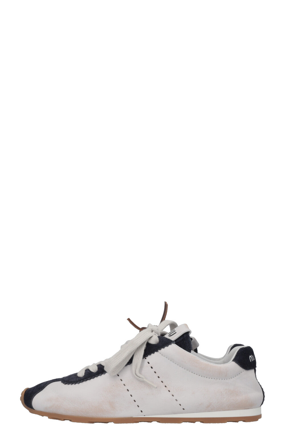 MIUMIU Plume Sneakers Leather Blue White