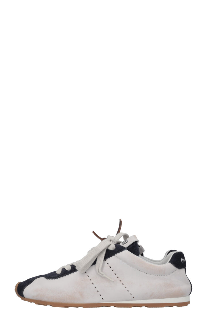 MIUMIU Plume Sneakers Leather Blue White