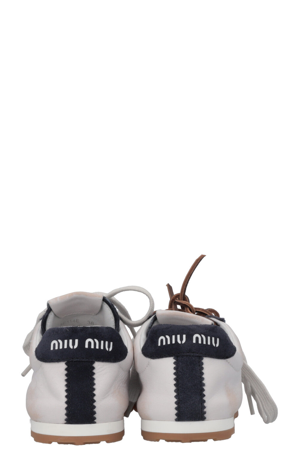 MIUMIU Plume Sneakers Leather Blue White