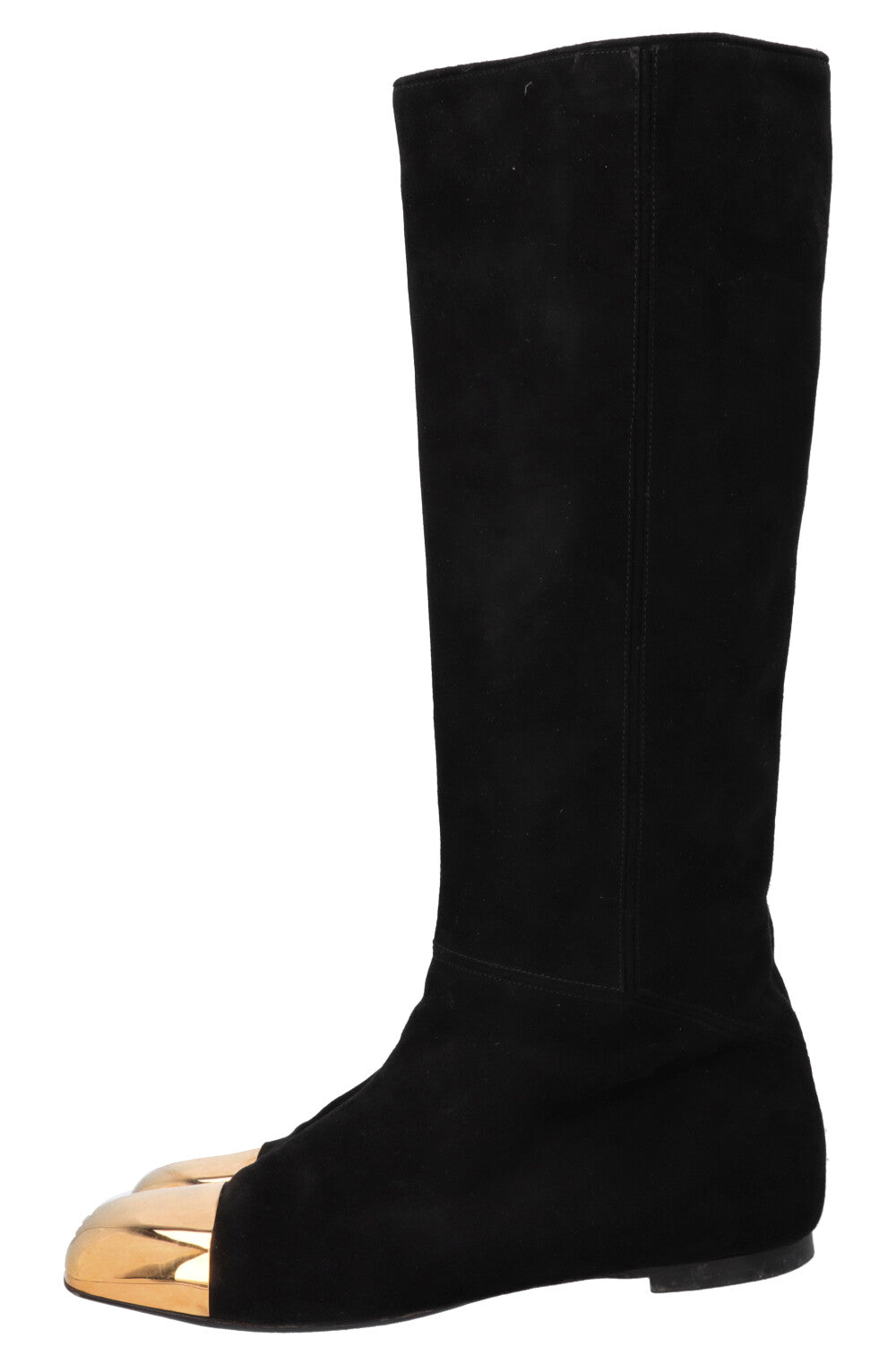 SAINT LAURENT Boots Suede Black Gold