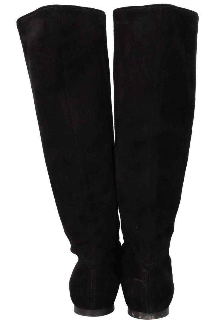SAINT LAURENT Boots Suede Black Gold