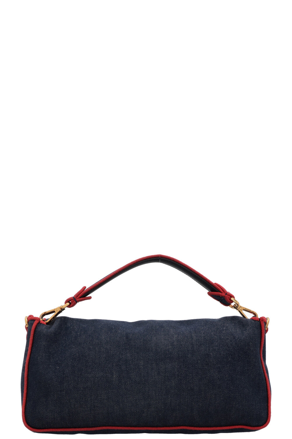 Grand sac bandoulière baguette FENDI Rouge denim